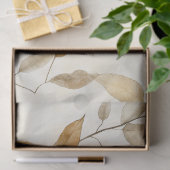 Rustic Pressed Leaves Pattern – 秋の植物画 8 薄葉紙 (ギフト)