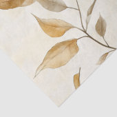 Rustic Pressed Leaves Pattern – 秋の植物画 8 薄葉紙 (詳細)