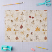 Rustic Pressed Leaves Pattern –Autumn Botanical 10 薄葉紙 (クラフト)