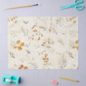 Rustic Pressed Leaves Pattern –Autumn Botanical 13 薄葉紙 (クラフト)