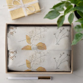 Rustic Pressed Leaves Pattern –Autumn Botanical 13 薄葉紙 (ギフト)