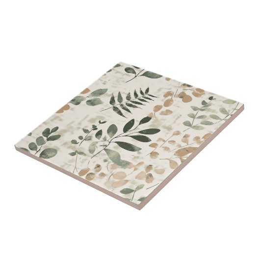 Rustic Pressed Leaves Pattern –Autumn Botanical 15 タイル (側面)