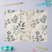 Rustic Pressed Leaves Pattern –Autumn Botanical 15 薄葉紙 (クラフト)