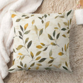 Rustic Pressed Leaves Pattern – Autumn Botanical 6 クッション (ブランケット)