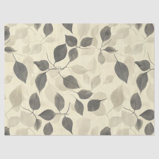 Rustic Pressed Leaves Pattern – Autumn Botanical 7 薄葉紙 (正面)