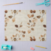 Rustic Pressed Leaves Pattern – Autumn Botanical 9 薄葉紙 (クラフト)