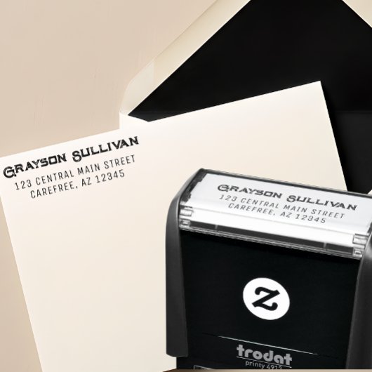 Rustic Professional Address セルフインキングスタンプ