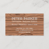 Rustic Professional Contractor Card with QR Code 名刺 (正面)