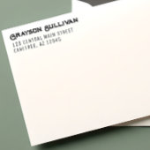 Rustic Professional Left Aligned Address セルフインキングスタンプ