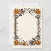 Rustic Pumpkin & Ghost Spooky Fall Halloween Party 招待状 (裏面)