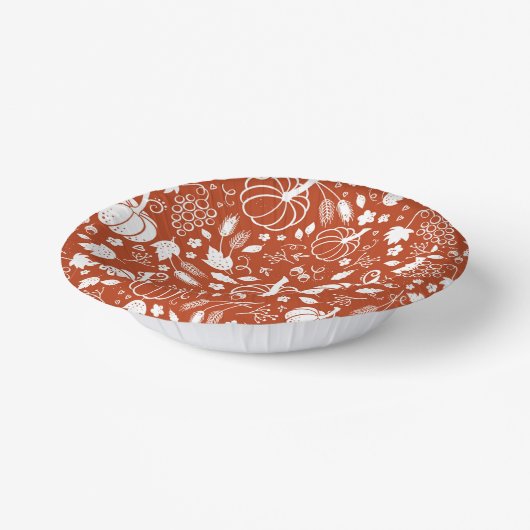 Rustic Pumpkin & Harvest ペーパーボウル (傾斜あり)