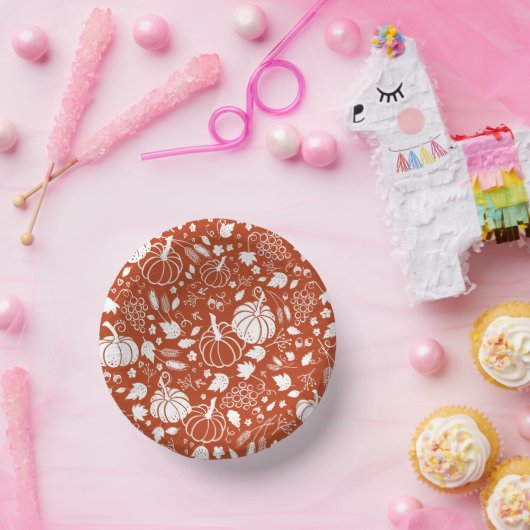 Rustic Pumpkin & Harvest ペーパーボウル (パーティー)