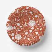 Rustic Pumpkin & Harvest ペーパーボウル (正面)