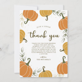 Rustic Pumpkin & Leaves どんなイベントにも サンキューカード