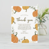 Rustic Pumpkin & Leaves どんなイベントにも サンキューカード (スタンド正面)