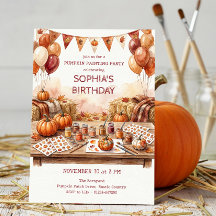 Rustic Pumpkin Painting Party 秋の誕生日