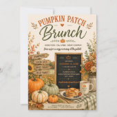 Rustic Pumpkin Patch Fall Autumn Party 招待状 (正面)