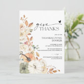 Rustic Pumpkin Thanksgiving Dinner Invitation セーブザデート (スタンド正面)