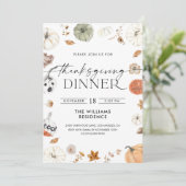 Rustic Pumpkin Thanksgiving Dinner Invitation セーブザデート (スタンド正面)
