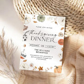 Rustic Pumpkin Thanksgiving Dinner Invitation セーブザデート