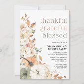 Rustic Pumpkin Thanksgiving Dinner Invitation セーブザデート (正面)