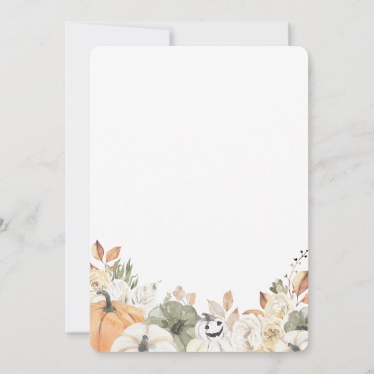 Rustic Pumpkin Thanksgiving Dinner Invitation 招待状 (裏面)