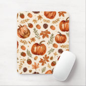 Rustic Pumpkins & Acorns Cozy Mouse Pad マウスパッド (マウス)