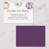 Rustic Pumpkins ORANGE PURPLE WHITE Book Request  エンクロージャーカード (正面/裏面)