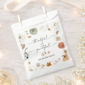 Rustic Pumpkins Thanksgiving Dinner Favor Bags フェイバーバッグ (クリップ留めされた状態)
