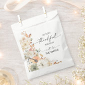 Rustic Pumpkins Thanksgiving Dinner Favor Bags フェイバーバッグ (クリップ留めされた状態)