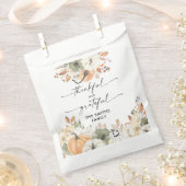 Rustic Pumpkins Thanksgiving Dinner Favor Bags フェイバーバッグ (クリップ留めされた状態)