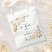 Rustic Pumpkins Thanksgiving Dinner Favor Bags フェイバーバッグ (クリップ留めされた状態)
