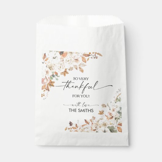 Rustic Pumpkins Thanksgiving Dinner Favor Bags フェイバーバッグ (正面)