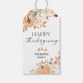 Rustic Pumpkins Thanksgiving Dinner Gift Tag ギフトタグ (正面)