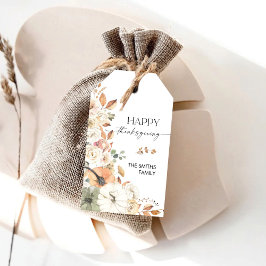Rustic Pumpkins Thanksgiving Dinner Gift Tag ギフトタグ