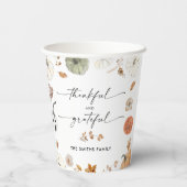 Rustic Pumpkins Thanksgiving Dinner Paper cup 紙コップ (裏面)