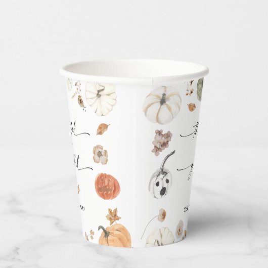 Rustic Pumpkins Thanksgiving Dinner Paper cup 紙コップ (右)