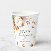 Rustic Pumpkins Thanksgiving Dinner Paper cup 紙コップ (正面)