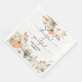 Rustic Pumpkins Thanksgiving Dinner Paper Napkin (コーナー)
