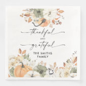 Rustic Pumpkins Thanksgiving Dinner Paper Napkin (正面)
