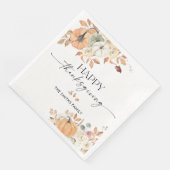 Rustic Pumpkins Thanksgiving Dinner Paper Napkin (コーナー)
