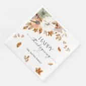 Rustic Pumpkins Thanksgiving Dinner Paper Napkin (コーナー)