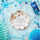 Rustic Pumpkins Thanksgiving Dinner Paper Plate  ペーパープレート (パーティー)