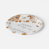 Rustic Pumpkins Thanksgiving Dinner Paper Plate  ペーパープレート (アングル)