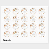 Rustic Pumpkins Thanksgiving Dinner Sticker ラウンドシール (シート)