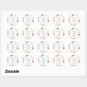 Rustic Pumpkins Thanksgiving Dinner Sticker ラウンドシール (シート)