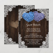 Rustic Purple and Blue Floral Enclosure Card エンクロージャーカード (正面/裏面)