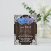 Rustic Purple and Blue Floral Enclosure Card エンクロージャーカード (スタンド正面)