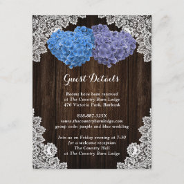 Rustic Purple and Blue Floral Enclosure Card エンクロージャーカード