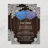 Rustic Purple and Blue Floral Enclosure Card エンクロージャーカード (正面/裏面)